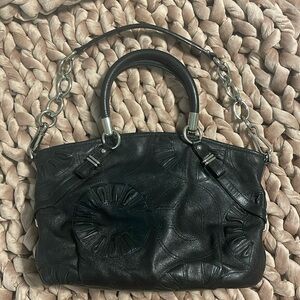 Black leather Coach bag
